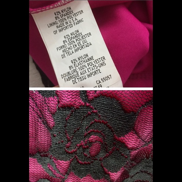 EUC Jump Apparel Lace Black Rose Red Cocktail Dance Party Dress - Picture 4 of 7